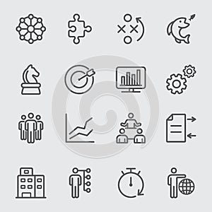 Business and Strategy line icon