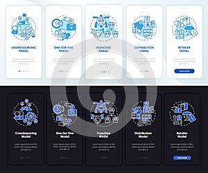 Business structure types onboarding mobile app page screen