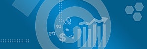 Business Style Background with Chart Banner