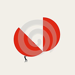 Business success and accomplishment vector concept. Symbol of effort, ambition. Minimal illustration.