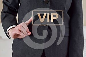 Business Success Concept - VIP - Closeup of Business Woman's Hand