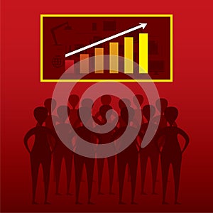 Business success graph concept design