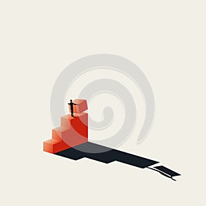 Business success and growth vector concept. Building stairs. Symbol of ambition, motivation and success.