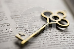 Business success key concept vision