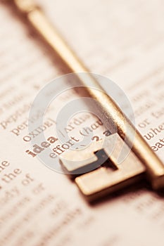 Business success key concept vision