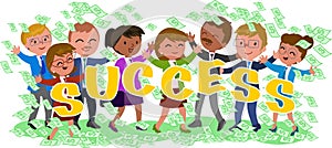 Business success people vector