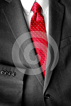 Business Suit White Shirt Red Tie Formal Wear Fashion