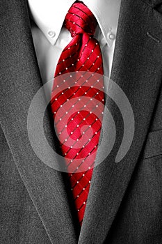 Business Suit White Shirt Red Tie Formal Wear Fashion