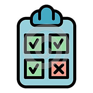 Business survey icon vector flat