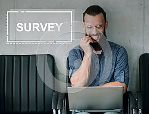 business survey online feedback happy customer