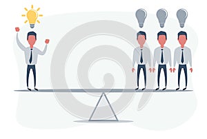 Business swing. Idea, competition. rivalry concept. Vector illustration