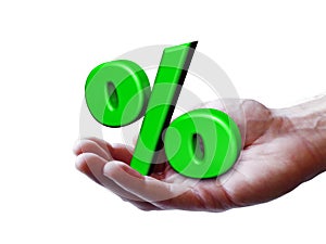 Business Symbol Percentage Concept