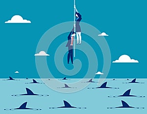 Business taking risks. Concept business vector illustration