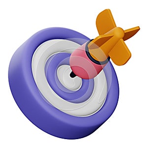 Business target 3d rendering isometric icon.