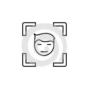 business target, focus person icon. Element of technology icon for mobile concept and web apps. Thin line business target, focus