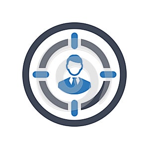 Business target icon. vector graphics
