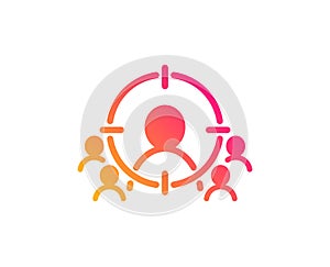 Business targeting icon. Target strategy. Vector