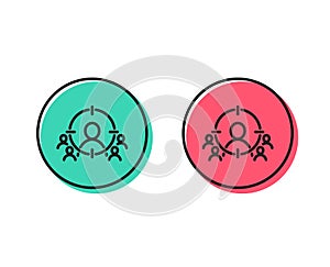 Business targeting line icon. Target strategy. Vector