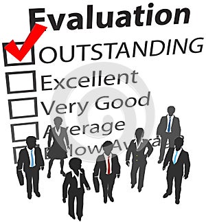 Business team best human resources evaluation