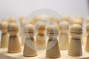 Business team, business success concept, wooden blocks on white background