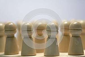 Business team, business success concept, wooden blocks on white background