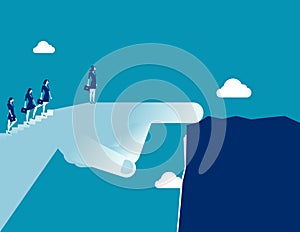 Business team climbing a staircase to success.Concept buisnes vector illustration photo