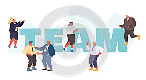 Business Team Concept. Businesspeople Working Together, Celebrate Corporate Success, Communicating, Meeting