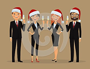 Business team congratulate you on Christmas holidays