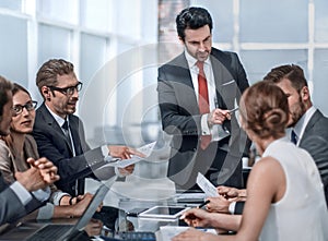 business team discussing new project