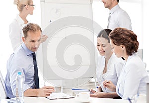 Business team discussing something in office