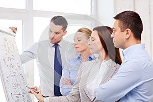 Business team discussing something in office