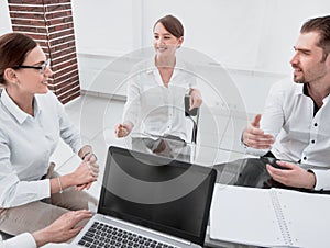 Business team discussing the terms of the new contract
