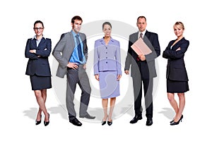 Business team five people isolated