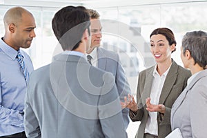 Business team having a conversation