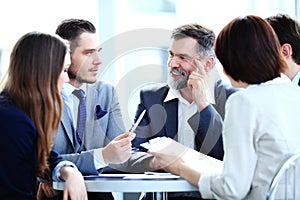 Business team having meeting in office