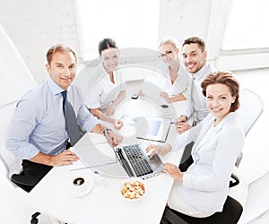 Business team having meeting in office