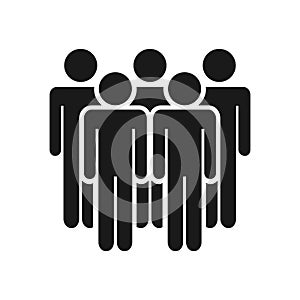 Business team icon. Businessmen standing togeher. corporate team