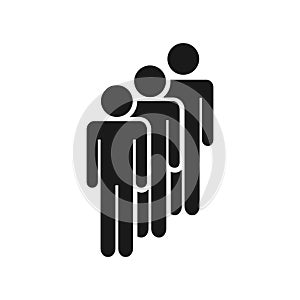 Business team icon. Businessmen standing togeher. corporate team