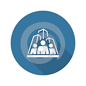 Business Team Icon. Flat Design