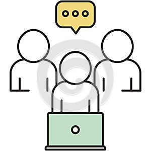 Business team icon vector people group symbol