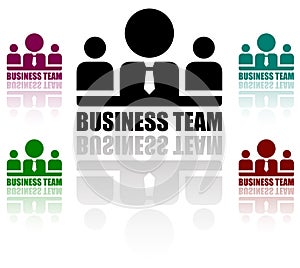 Business team icons set