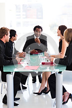 Business team interacting in a meeting