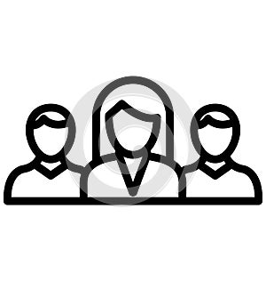 Business team Isolated Vector Icon which can easily modify or edit