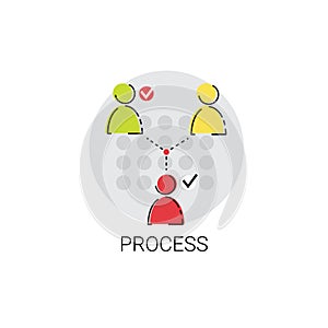 Business Team Meeting Brainstorm Process Icon