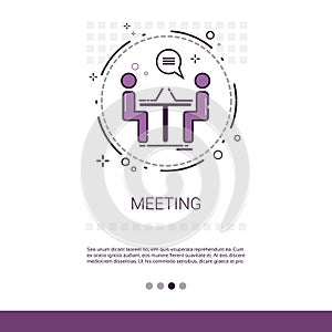 Business Team Meeting Brainstorm Process Web Banner With Copy Space