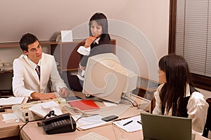 Business team at office photo