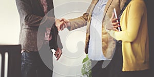 Business Team Partnership Greeting Handshake Concept