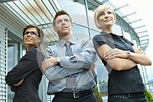 Business team posing outdoor