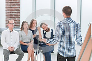 Business team sitting in the conference room