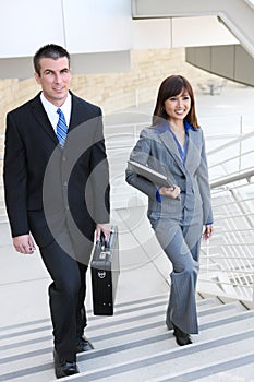 Business Team on Stairs